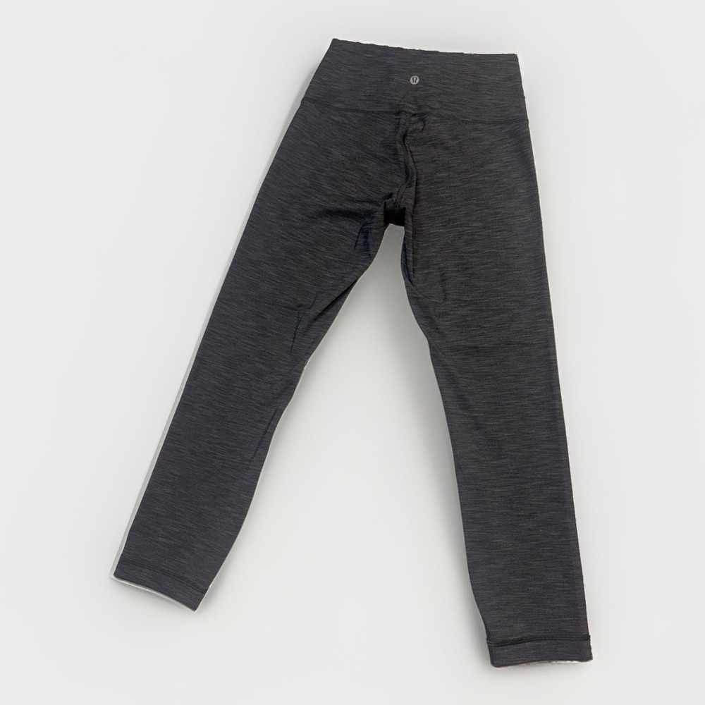 Lululemon Women's Leggings Size 6 Grey High Rise Crop Yoga Fitness